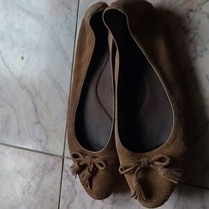 Crocs brown suede leather top